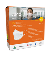 Face Mask - NANO-TECH Particulate Respirator - T4 Level 3 Medical Respirator with Four Layers 50 Pack